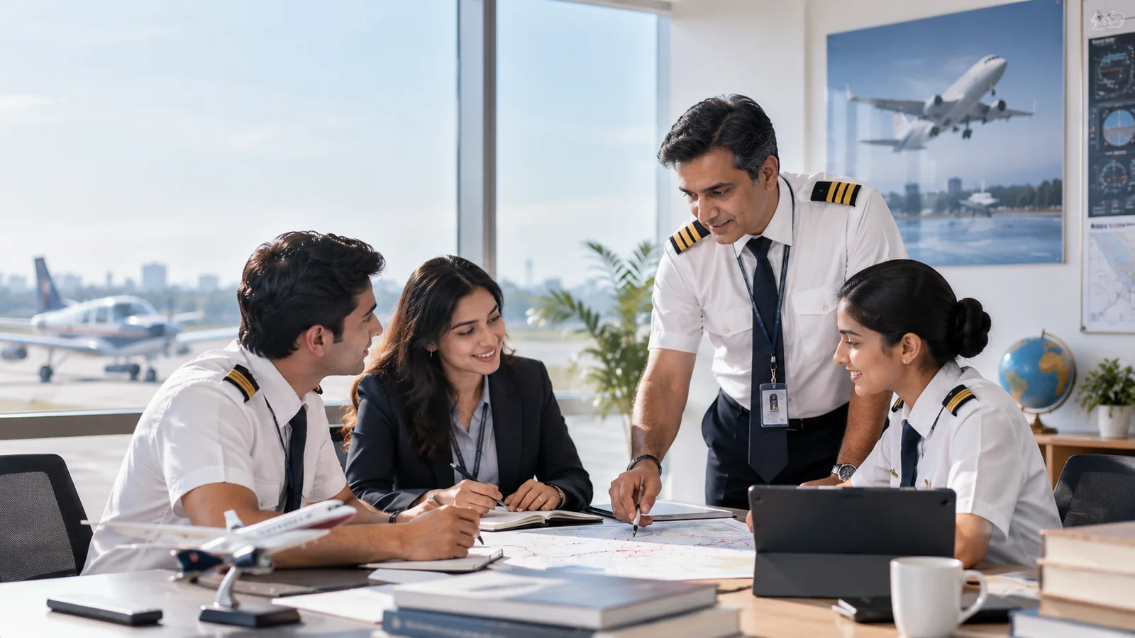 Prerna Aviation pilot training institute learning environment in Delhi NCR