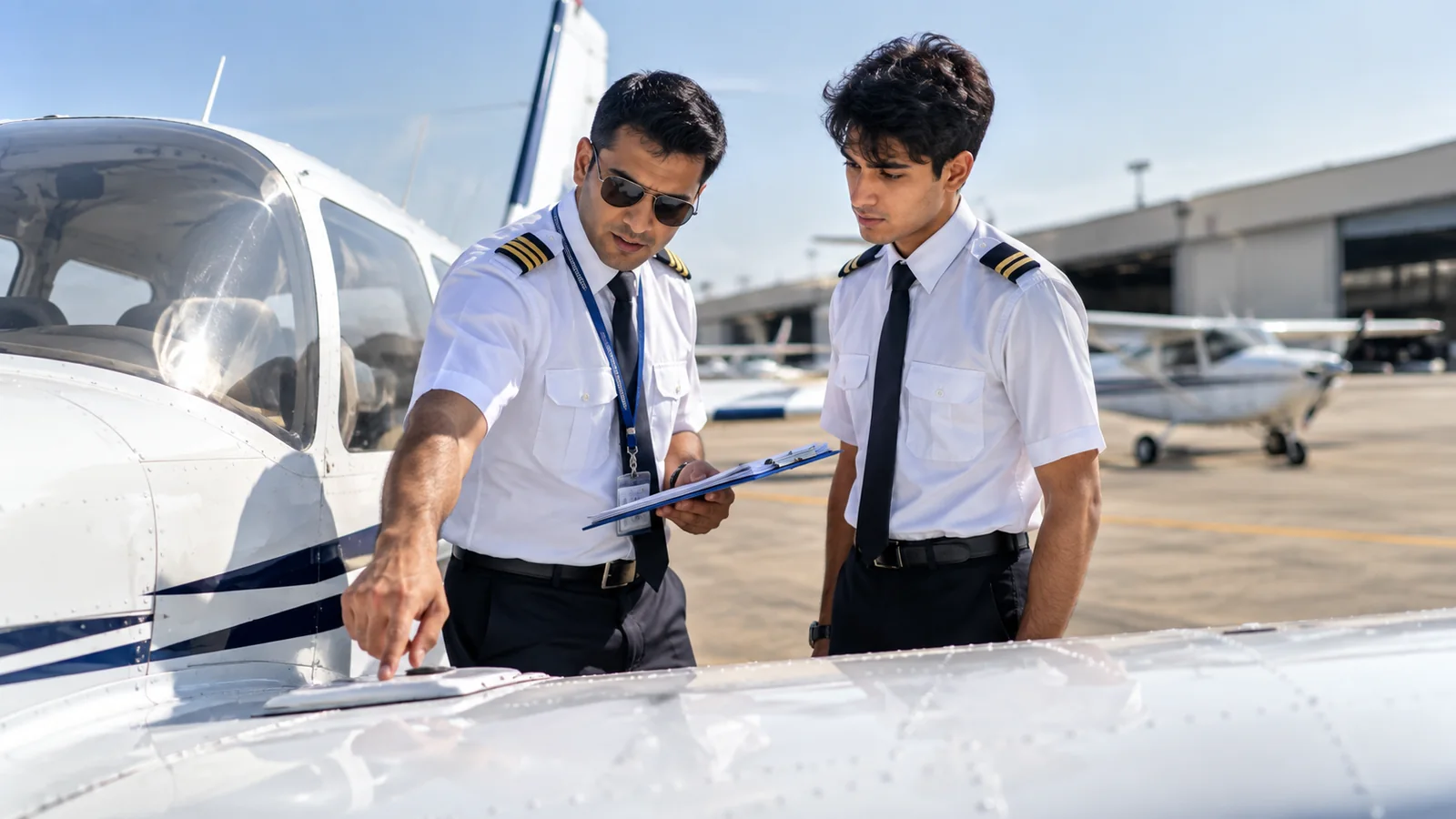 Flight training planning with student, instructor and training aircraft